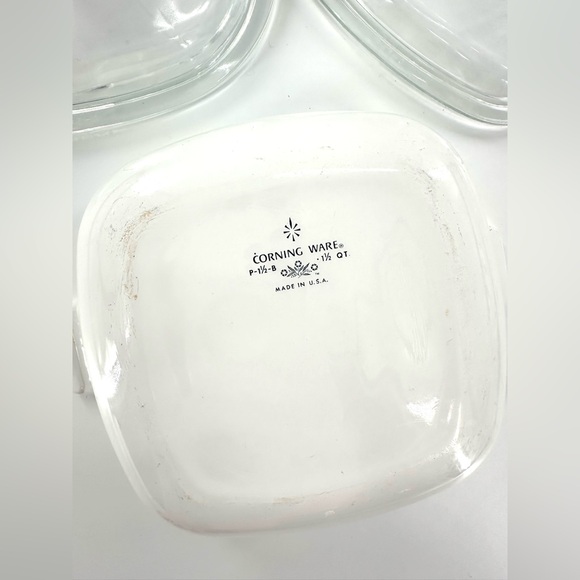 Vintage Corning Ware Blue Cornflower 4 pc set Casserole Baking Dishes with lids - Picture 11 of 14